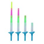 LUDALY Sword with Multicolor Led Lights Expandable Light Up Talwar Glow in The Dark Flashing Weapon Toy Stick for Kids Girls & Boys (Pack of 10)