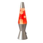 Retro LED Lava Lamp Red Liquid & White Wax Motion Lamp Relaxing Soothing Bedside Mood Light