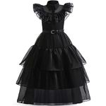 Girls Princess Dress Kids Luxury Dark Fancy Dress Costume Family Cosplay Uniform Carnival Outfit for 4-12 years (120, style 1)