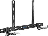 MOUNTUP Universal Soundbar Mount Sound bar Bracket for Mounting Above or Under TV,Low Profile Adjustable Shelf with 6.5" Fits Most Soundbar with Holes/Without Holes up to 15LBS for Saving Space MU9121