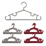 Kuber Industries Pack of 40 Hangers | Multi-Purpose Hangers for Wardrobe-Almirah-Cabinets-Closet | Plastic Cloth Hanger for Trouser-Skirts-Coat-Dresses-Ties | 103 | Grey & Maroon