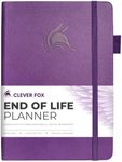 Clever Fox End of Life Planner – Guided Final Arrangements Organizer Notebook for Instructions, Beneficiary Info, Will Preparation, Last Wishes & Funeral Planning – Hardcover, A5 Size (Purple)