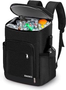 CULOTOL Camping Cooler Backpack 24 Cans, Soft Backpack Coolers Insulated Leak Proof Travel Cooler Bag Waterproof Lunch Picnic Beach Work Trip Thermal Bag Drink Beverage Beer Bag Cooler (Black)