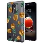 Vavies Case for LG Tribute Empire,LG Aristo 3/Aristo 2/Rebel 4 LTE/Aristo 2 Plus/Phoenix 4/Tribute Dynasty/Zone 4 Phone Cases, Clear Soft Flexible TPU Cover Cases for LG Aristo 2 (Pineapple)