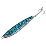 FLADEN Fishing - Scintillo Lure 28g 40g 60g Stinger Striped Holographic Imitation Bait Pirk Fish with Treble Hook for Bass Mackerel (Blue Silver, 40g)