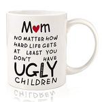 Christmas Mug Gifts for Mom from Daughter Son Husband,11OZ Funny Coffee Mug Mom Birthday Gifts for Women Her Secret Santa Gift Ideas Funny White Elephant Gifts Baskets Family Cadeau Noel Maman Femme