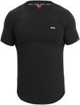 BROKIG Men's Power Gym T Shirts,Mens Casual Workout Short Sleeve Shirt Classic Heavy Cotton Tee(Black,Large)