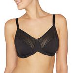 Lilyette by Bali Women's Enchantment Three Section Minimizer Bra, Black/Latte, 34D