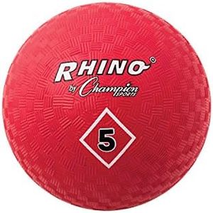 Champion Sports Playground and Kickball Nylon 5-Inch Red Balls