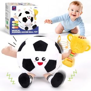 hahaland Baby Crawling Plush Toy for 6 12 18 Months – Musical Dancing Bouncing Toys, Voice Repeat Interactive Tummy Time Toy for Boys & Girls, Birthday Gift for Infants