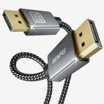 BENFEI DisplayPort to DisplayPort 6 Feet Cable, DP to DP Male to Male Cable Gold-Plated Cord, Nylon Braided, Supports 8K@30Hz, 4K@60Hz, 2K@144Hz Compatible for Lenovo, Dell, HP, ASUS and More