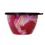 S'well Salad Bowl Kit, Rose Agate, 1.9L - Salad Lunch Box with Condiment Container and Removable Tray - Leak-Proof and Dishwasher Safe