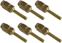 Actopus 6pcs 1/2 Inch Fountain Nozzle Brass Adjustable Spray Head Straight DN15