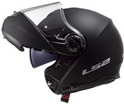 LS2 Motorcycle Helmets - FF325 Strobe Modular Flip Front - Matt Black - XL