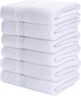 Utopia Towels 6 Medium Bath Towels, 24 by 48 Inches, 100% Cotton Towels for Pool, Spa, Gym, Quick Drying and Absorbent, White