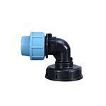 IBC Tank Thread Connector s60x6 Adapter to Mdpe Water Pipe Fittings Elbow Outlet 25mm