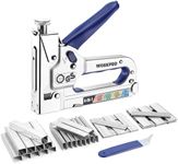 WORKPRO 4-in-1 Staple Gun, Manual Brad Nailer with 2000 Counts Staples, Upholstery Stapler Nail Gun for Fixing Material, Decoration, Carpentry, Furniture, Doors and Windows