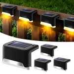 BRITSPEAR Solar Light Outdoor Garden Waterproof Stair Deck Pool Patio Fence Gate Yard Floor Step Railing Window Balcony Sunlight Pathway (4, Regular)