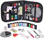 Haobase Sewing Kit for Traveler, Adults, Beginner, Emergency, DIY Sewing Kit Supplies Including Scissors, Thimble, Thread, Sewing Needles, Tape Measure etc (68 Sewing Kit)