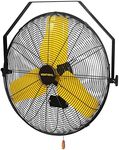 VENTISOL 24 Inch Large Ceiling Wall Mounted Fan, 3-Speed Tilting Wall Fan,6,937 CFM High Velocity Heavy-duty Industrial Shop Fan for Garage,Patio,Workshop,Greenhouse,Farm,Warehouse Use