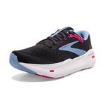 BROOKS Women's Ghost Max Sneaker, Ebony/Open Air/Lilac Rose, 6.5 UK