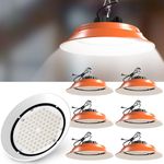 Lightdot LED High Bay Light 250W 37500lm High Bay LED Lights, AC100-277V 5000K High Bay LED Shop Light, US Plug Commercial UFO LED Light for 30-40FT Height -4Pack