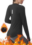 Thermal Shirts for Women Winter Running - Fleece Lined Long Sleeve Warm Tops Cold Weather Gear Thumbholes