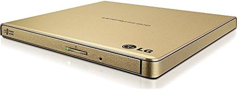 LG Electronics 8X USB 2.0 Super Multi Ultra Slim Portable DVD+/-RW External Drive with M-DISC Support, Retail (Gold) GP65NG60