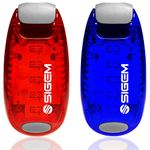 LED Safety Lights (2 Pack) + with Bonus Items | Clip on Flashing Strobe Light High Visibility for Running Jogging Walking Cycling for Kids Dogs Bicycle Helmet Bike Tail light (Red-Blue)