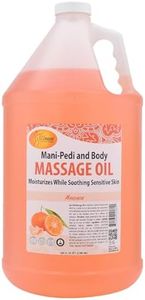 SPA REDI - Massage Oil, Mandarin, 128 Oz - Professional Full Body Massage Therapy, Made with Almond Oil, Cotton Seed Oil, Sunflower Oil, Avocado Oil, Essential Oils and Vitamin E