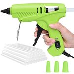 Hot Glue Gun Dual Power - 60/100W Large Size with Power Off Switch High Temp Heavy Duty Melt Glue Gun Rapid Preheating with 30pcs Glue Sticks(11x150mm) for DIY Arts Craft Home Repairs Wood Glass