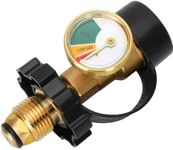 100 lb Propane Tank gauge Adapter, Propane Gauge for 100 lb Propane Tank, Propane Tank Adapter Converts POL LP Tank Service Valve to QCC1/Type1 with Propane- Old to New Connection Type, Solid Brass