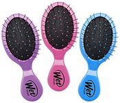 Wet Brush Multi-Pack Squirt Detangler Hair Brush with Soft IntelliFlex Bristles, Perfect Hair Brush for Men, Women and Kids, Mini Travel Detangler - Pack of 3 (Pink, Purple, Blue)