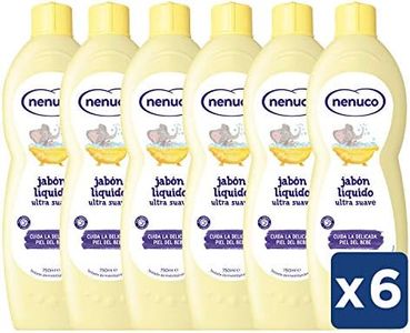 Nenuco Jabon Líquido Ultra Suave de bebé con extracto de aloe - paquete de 6 unidades x 750 ml