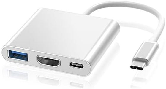 ElecMoga Adaptador multipuerto USB C a HDMI 4K, con USB 3.0 + Puerto de Carga convertidor Digital Hub Compatible con Macbook Pro, Google Chromebook, HP, Samsung S9+, y más