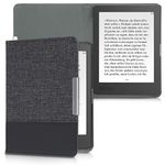 kwmobile Case Compatible with Kobo Aura Edition 1 - PU Leather and Canvas e-Reader Cover - Anthracite/Black