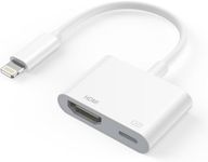 Lightning to HDMI Adapter 【Apple MFi Certified】 iPhone and iPad HDMI Adapter Lightning Digital AV Adapter HDMI Cable Converter 1080P Video & Audio Sync Screen for iPhone, iPad, iPod Support All iOS