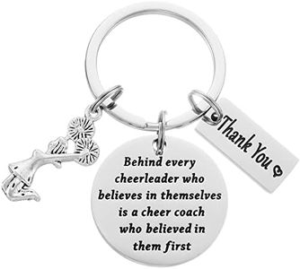 HUTIMY Cheer Coach Gifts for Women Keychain Men Best Cheerleading Coach Ever Supplies Cheer Coach Keychain