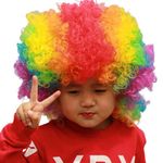 Fancydresswale wig for kids and Adults for role play and fancy dress parties one size fits all (Rainbow)