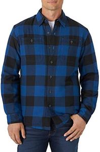 Wrangler Authentics Men's Long Sleeve Shirt Jacket, Blue Buffalo, Small