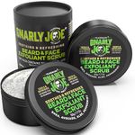 Gnarly Joe Beard Exfoliator Face Scrub for Men - Peppermint Dual Action Wash - 2 x 50g Mens Facial Scrub Gift Pack - Exfoliating Face Wash for Beard Dandruff, Dry Skin & Itch - Made in UK