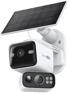 Tapo 2K Dual Lens Pan/Tilt Security Battery Camera Wireless w/Solar Panel, 165° Wide-Angle + 6mm Telephoto, Free Person/Vehicle Detection, 360° Pan, SD/Cloud Storage, Works w/Alexa & Google, C645D KIT