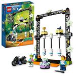 LEGO City Stuntz The Knockdown Stunt Challenge Playset, 60341 Adventure TV Series Action Toy for Kids Aged 5 Plus with Stunt Bike, Racer & Accessories