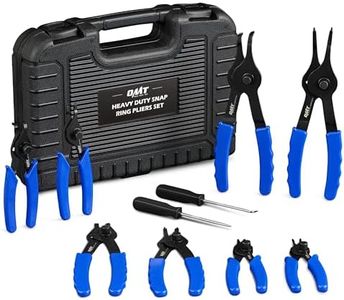 Orion Motor Tech 10pc Snap Ring Pliers Set, Internal & External Circlip Pliers Set with Straight Bent Pliers Hook and Pick, Heavy Duty Snap Ring and Circlip Removal Tool with Storage Case & Gloves