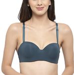 Brachy Women's Padded Underwired Demi Bra (Green_30B_BCA_BRA268B4_30B_Green) 85% Poly Cotton, 15% Elastane