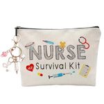 Nurse Cosmetic Bag,2pcs Medical Keychains,Nurse Survival Kit Bag,Nurse Appreciation Gifts,Nurse Keyring Student Nurse Gifts,Nurse Travel Pouch Bag,for Nursing Student Practitioner Thanksgiving