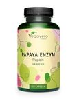 Vegavero Papaya Enzyme | 2,100 mg Papain | 100% Natural: Carica Papaya Fruit Extract | NO Additives | 120 Vegan Capsules