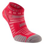 Hilly Unisex Twin Skin - Socklet Min Cushioning, Running Sock, Magenta/Grey Marl, M UK