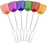 Supreme Bug & Fly Swatter Extra Long Metal Wire Handle 6 Pack Fly Swatters - Indoor/Outdoor - Insects, Bugs and Fly Killer