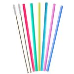 Botrove 12 Inch Extra Long Reusable Silicone Straight Straws for Extra Tall Tumbler 40 OZ Hydro Flask,32 OZ Blender Bottle Nutribullet, Nutri Ninja Cups